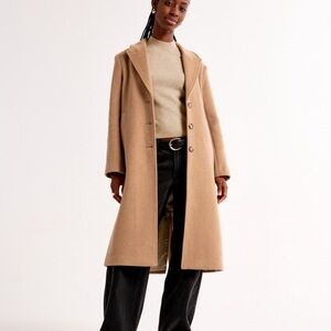 Abercrombie & Fitch Wool Blend Tailored Peacoat